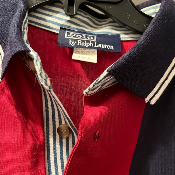 Vintage Ralph Lauren Men’s Striped Rugby Polo - Picture 4 of 6